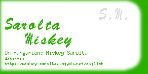 sarolta miskey business card